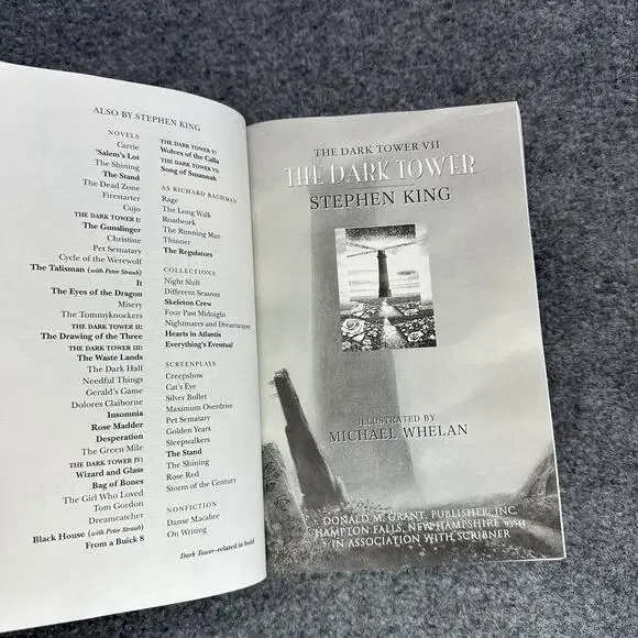 Stephen King The Dark Tower VII, 1st Ed., Hardcover w/ Dust Jacket- 1st Trade Ed Coffee Table Books